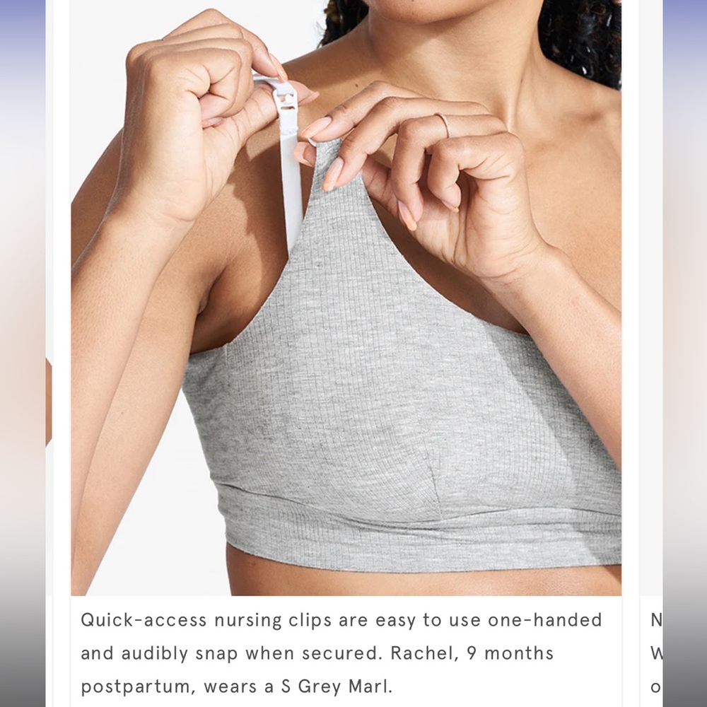 The Everything Bra in grey marl, very gently used